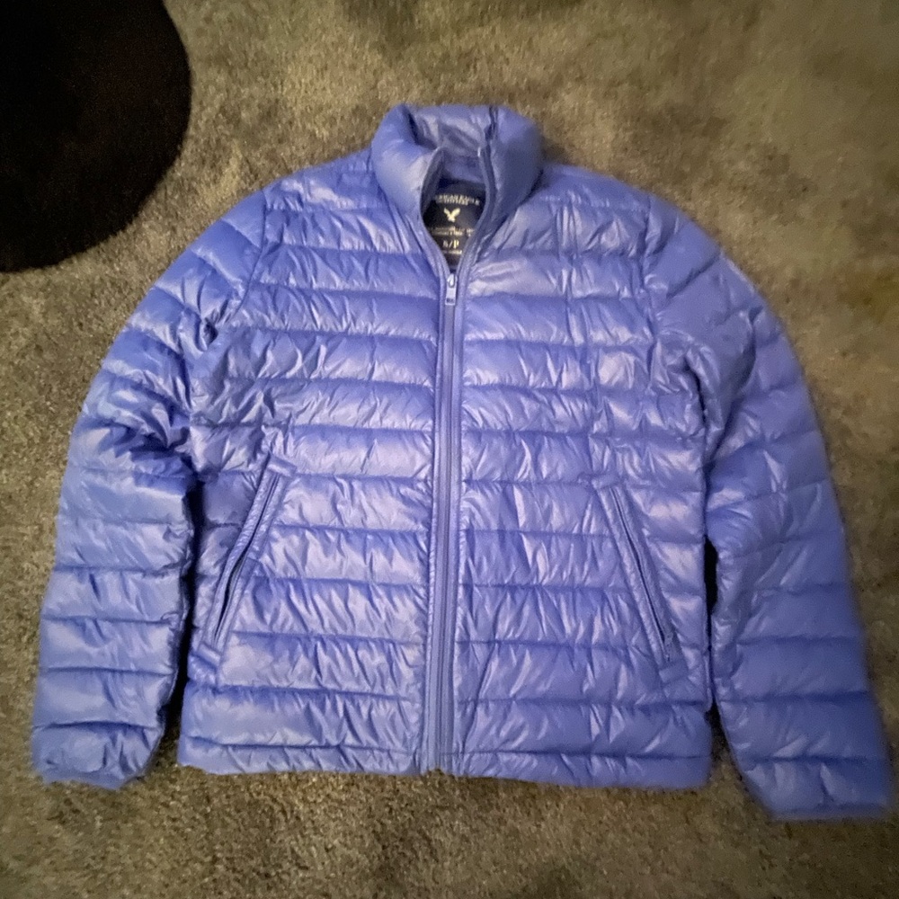 American Eagle Blue Puffer Jacket